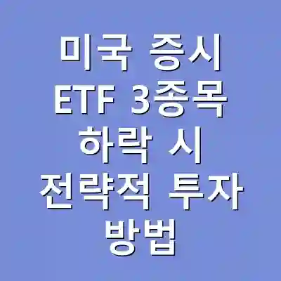 미국 증시 ETF 3종목 하락 시 전략적 투자 방법