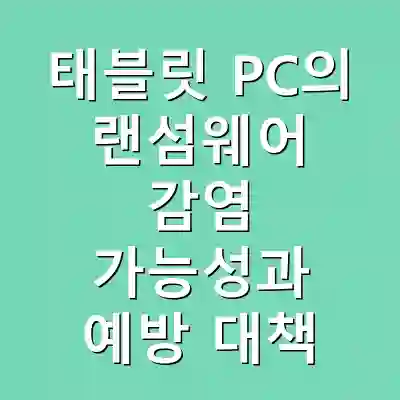 태블릿 PC의 랜섬웨어 감염 가능성과 예방 대책