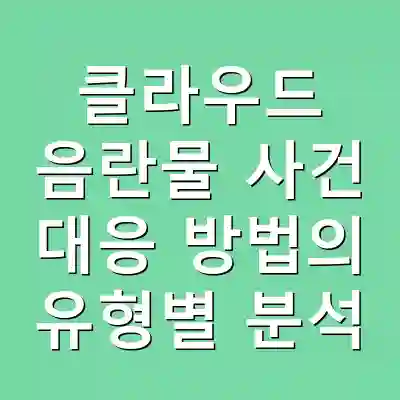 클라우드 음란물 사건 대응 방법의 유형별 분석